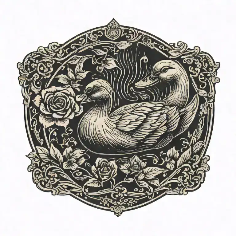 rubber ducky tattoo design idea