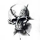a skull and crossbones tattoo design idea