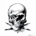 a skull and crossbones tattoo design idea