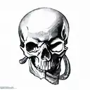 a skull and crossbones tattoo design idea