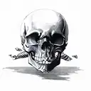 a skull and crossbones tattoo design idea