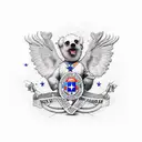 homenagem a neta americana Ana Maria, e aos netos brasileiros Bianca e Bernardo tattoo design idea