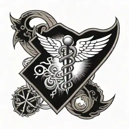 medical emblem  tattoo design idea