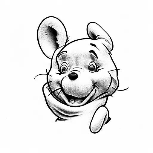 winnie the pooh riding tiggers shoulders tattoo design idea