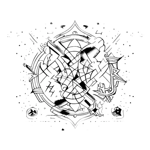 Cherish chaos embrase fate tattoo design idea