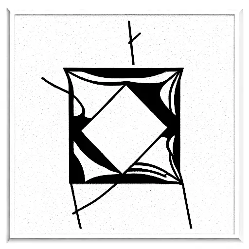 square with a modern filling like liquid contemporary  tattoo design idea