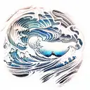 Ocean Wave tattoo design idea