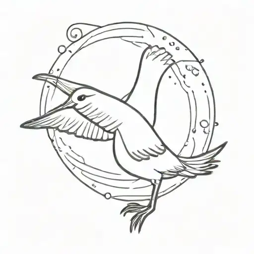 doodle goose being silly tattoo design idea