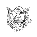 un pato y una tortuga tattoo design idea
