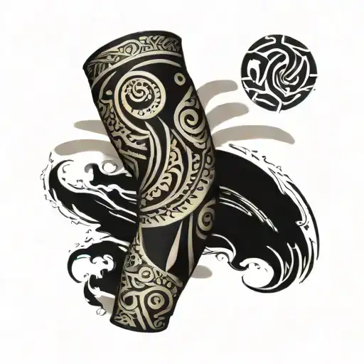 maori arm sleeve tattoo design idea