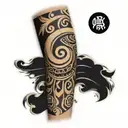 maori arm sleeve tattoo design idea