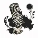 maori arm sleeve tattoo design idea
