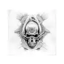 biomechanic Skull, blood and bones, giger tattoo design idea