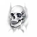 biomechanic Skull, blood and bones, giger tattoo design idea