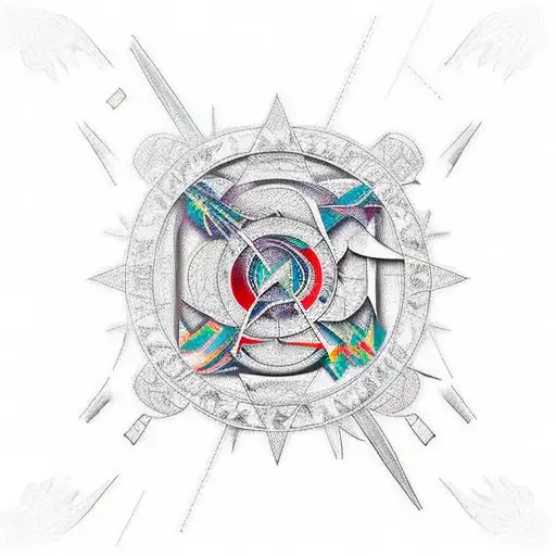 Pacific Northwest triangle with edm  tattoo design idea