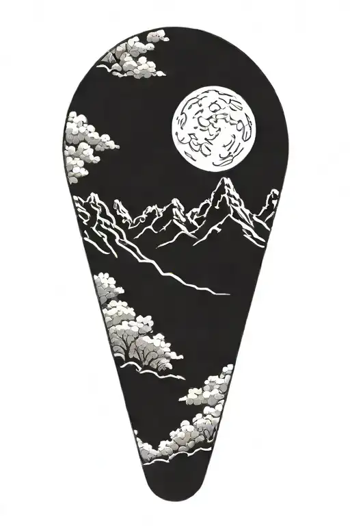 Tetons dark and ominous tattoo design idea