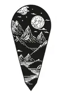 Tetons dark and ominous tattoo design idea