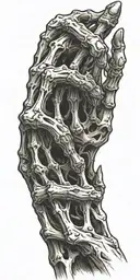 skeleton hand reaching tattoo design idea