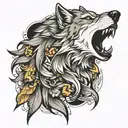 wolf tattoo design idea