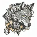 wolf tattoo design idea