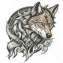 wolf tattoo design idea