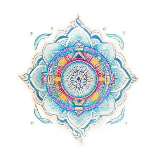 Waking Up app logo with a mandala design tattoo design idea