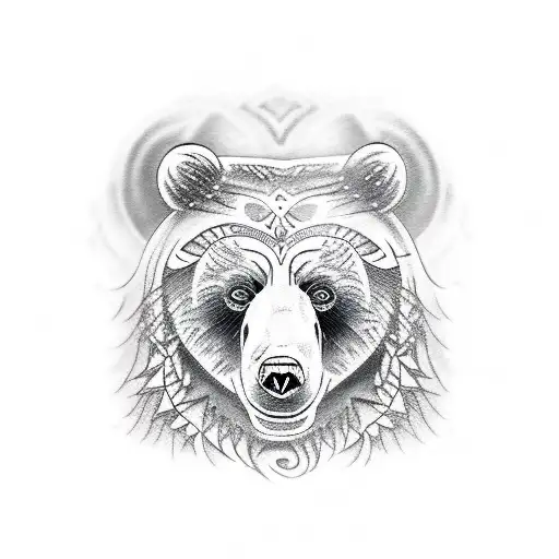 Bear tattoo design idea