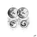Two Moons tattoo design idea