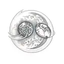 Two Moons tattoo design idea