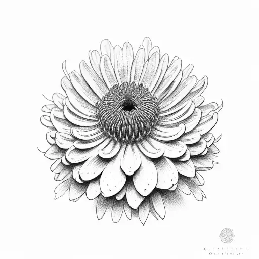 Chrysanthemum tattoo design idea