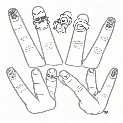 coinutious funny show formale finger tattoo austonat theme  tattoo design idea