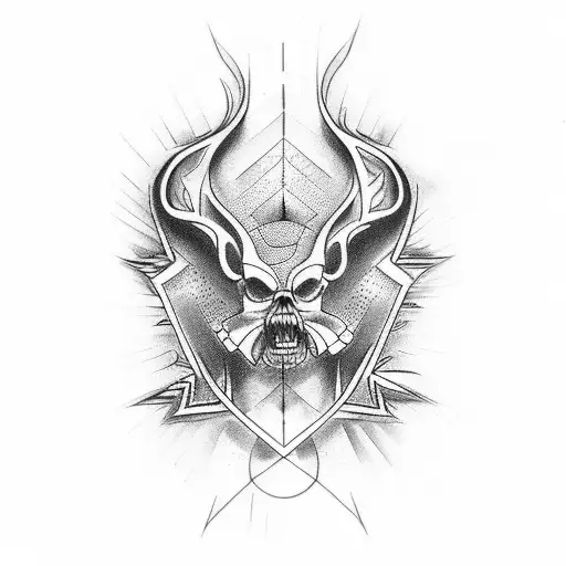 pastor aleman tipo vectorial tattoo design idea