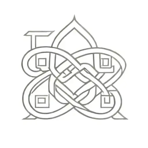 An endless knot design with the numbers 26 intertwined, symbolizing the eternal bond between a mother and her children tattoo design idea