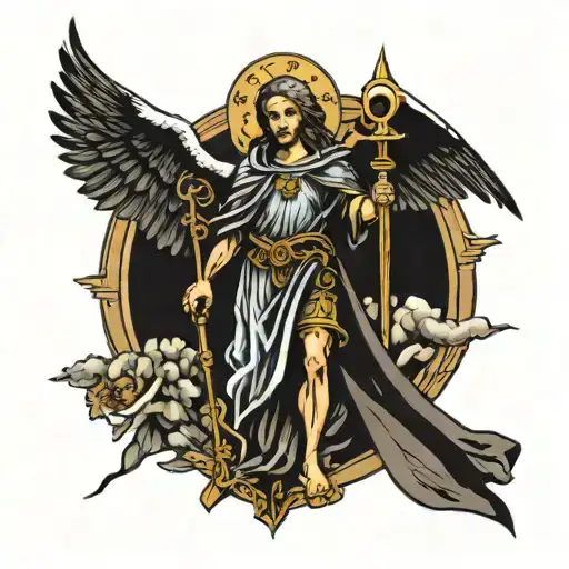 saints Micheal The Archangel tattoo design idea