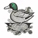 mallard duck tattoo design idea