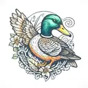 mallard duck tattoo design idea