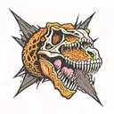 t rex skull tattoo design idea