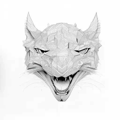 sharp lines 27 tattoo design idea