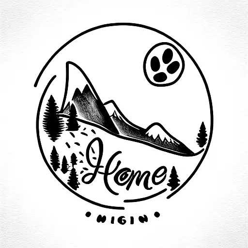 disney logo, wild flowers, dog paw print, mountains, beach, art, interior design, cooking, family tree, music tattoo design idea