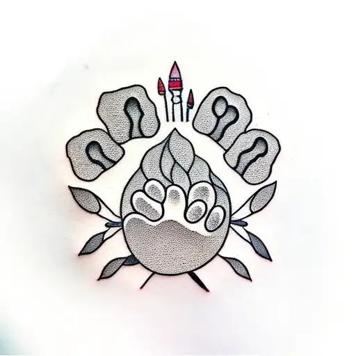 flowers, paw print, mountain, beach, paint brush, interior design, self care,baking, family tree, music tattoo design idea
