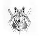 draco the dacian wolf tattoo with jason momoas forearm tatto combined like a snake between the triangles tattoo design idea