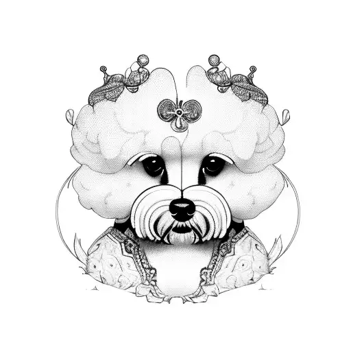 bichon maltese tattoo design idea