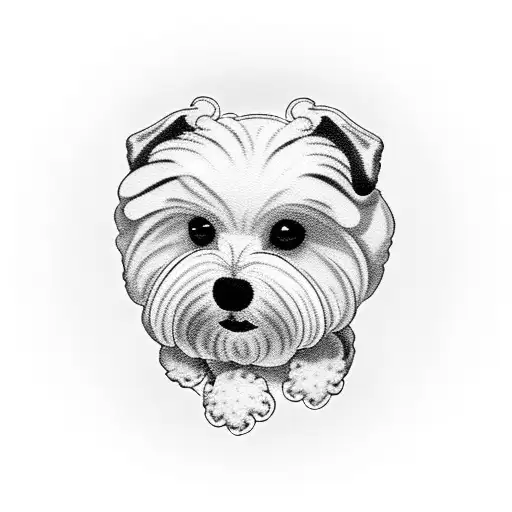bichon maltese tattoo design idea