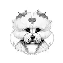 bichon maltese tattoo design idea