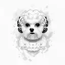 bichon maltese tattoo design idea