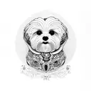 bichon maltese tattoo design idea