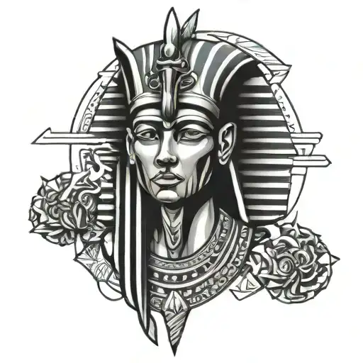Pharaoh tattoo design idea
