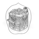 treasure chest tattoo design idea