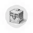 treasure chest tattoo design idea