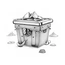 treasure chest tattoo design idea
